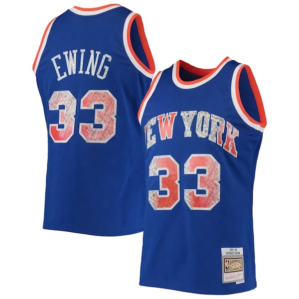 Delizioso Cool Patrick Ewing New York Knicks 1991/92 Hardwood Classics NBA 75th Anniversary Diamond Swingman Jersey Blue