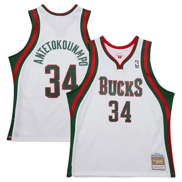 Delizioso Fantastico Giannis Antetokounmpo Milwaukee Bucks 2013/14 Hardwood Classics Swingman Jersey White