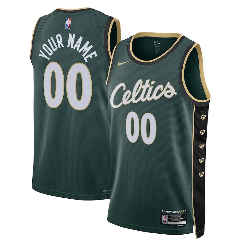 Delizioso Incantevole Boston Celtics Nike Unisex 2022/23 Swingman Custom Jersey City Edition Kelly Green