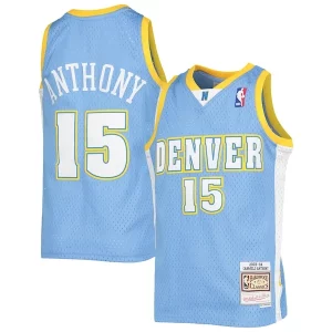 Delizioso Incantevole Carmelo Anthony Denver Nuggets Youth 2003 04 Hardwood Classics Swingman Jersey Powder Blue