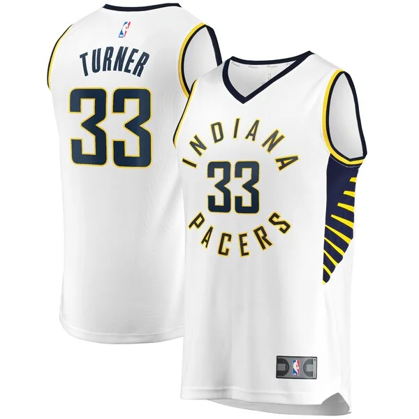 Delizioso Magnifico Myles Turner Indiana Pacers Fast Break Replica Player Jersey White Association Edition
