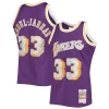 Delizioso Magnifico Pratico Kareem Abdul Jabbar Los Angeles Lakers 1996 97 Hardwood Classics NBA 75th Anniversary Diamond Swingman Jersey Purple