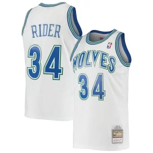 Delizioso Moderno Isaiah Rider Minnesota Timberwolves 1995/96 Hardwood Classics Swingman Jersey White