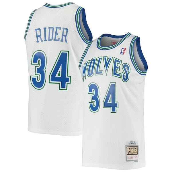Delizioso Moderno Isaiah Rider Minnesota Timberwolves 1995/96 Hardwood Classics Swingman Jersey White
