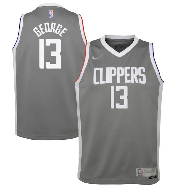 Delizioso Ottimo Duraturo Paul George LA Clippers Nike Youth 2020/21 Swingman Player Jersey Gray Earned Edition