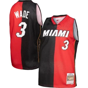Delizioso Pratico Dwyane Wade Miami Heat Hardwood Classics 2005/06 Split Swingman Jersey Black/Red