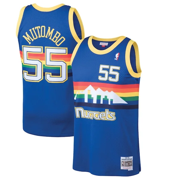 Delizioso Robusto Dikembe Mutombo Denver Nuggets 1991/92 Hardwood Classics Swingman Jersey Blue