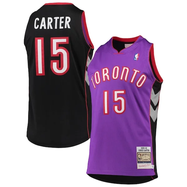Delizioso Sofisticato Vince Carter Toronto Raptors 1999/2000 Hardwood Classics Authentic Jersey Purple