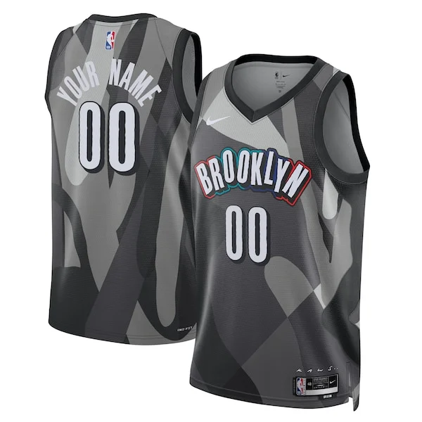 Delizioso Stupendo Magnifico Brooklyn Nets Nike Unisex 2024/25 Custom Swingman Jersey City Edition Gray