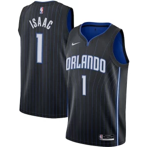 Delizioso Trendy Resistente Jonathan Isaac Orlando Magic Nike Swingman Jersey Black Icon Edition