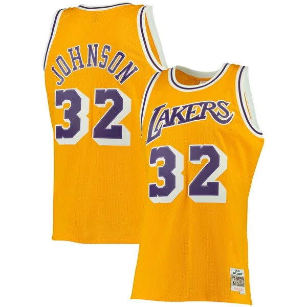 Delizioso Versatile Resistente Magic Johnson Los Angeles Lakers 1984/85 Big & Tall Hardwood Classics Swingman Jersey Gold