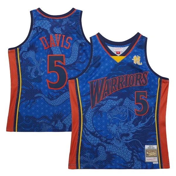 Duraturo Baron Davis Golden State Warriors 2006/07 Hardwood Classics Asian Heritage 6.0 Swingman Throwback Player Jersey Royal