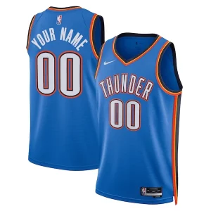 Duraturo Bellissimo Oklahoma City Thunder Nike Unisex Swingman Custom Jersey Blue Icon Edition