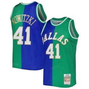 Duraturo Comodo Prestigioso Dirk Nowitzki Dirk Nowitzki Hardwood Classics 1998/2019 Split Swingman Jersey Blue/Green