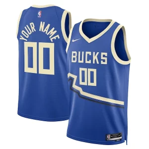 Duraturo Cool Milwaukee Bucks Nike Unisex 2024/25 Custom Swingman Jersey City Edition Royal