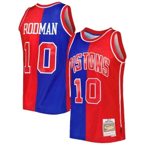 Duraturo Dennis Rodman Detroit Pistons Hardwood Classics 1988/89 Split Swingman Jersey Blue/Red