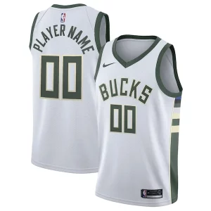 Duraturo Milwaukee Bucks Nike 2020/21 Swingman Custom Jersey Association Edition White
