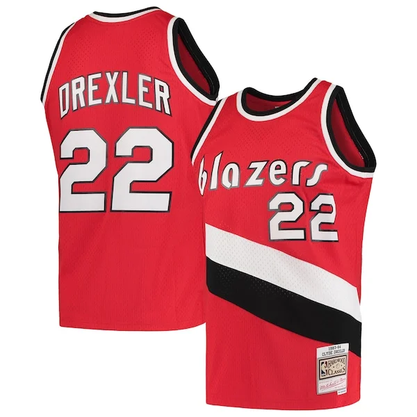 Duraturo Moderno Gorgeous Clyde Drexler Portland Trail Blazers 1983/84 Hardwood Classics Swingman Jersey Red