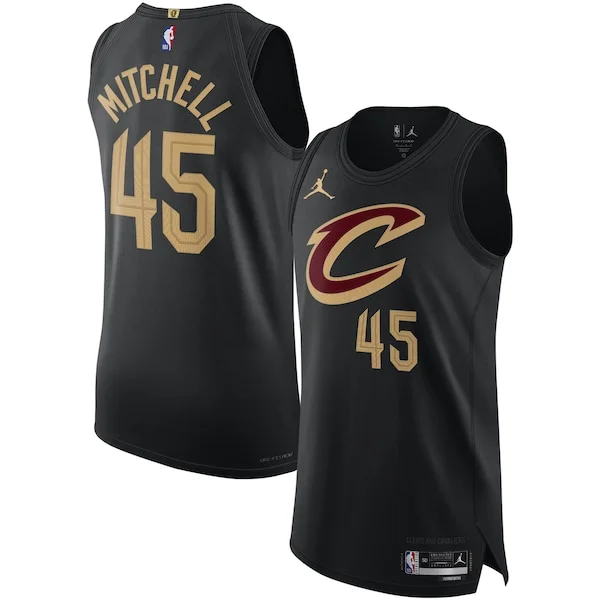 Duraturo Ottimo Donovan Mitchell Cleveland Cavaliers Jordan Brand Authentic Player Jersey Statement Edition Black