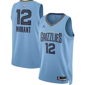 Duraturo Ottimo Ja Morant Memphis Grizzlies Jordan Brand Unisex Swingman Jersey Statement Edition Light Blue