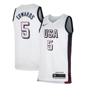Eccezionale Anthony Edwards Unisex Nike Men's USA Basketball 2024 Swingman Player Jersey White