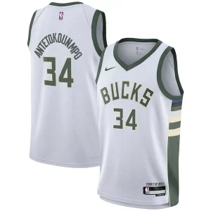 Eccezionale Classico Giannis Antetokounmpo Milwaukee Bucks Nike Youth Swingman Jersey Association Edition White