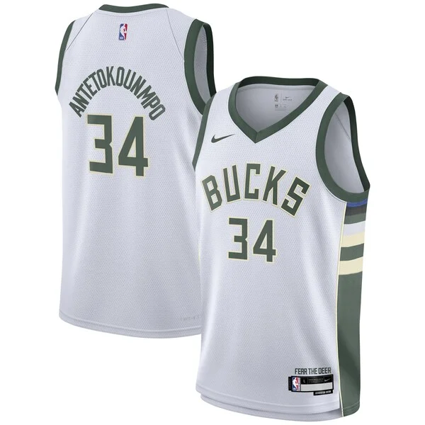 Eccezionale Classico Giannis Antetokounmpo Milwaukee Bucks Nike Youth Swingman Jersey Association Edition White