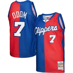 Eccezionale Fascinante Lamar Odom LA Clippers Hardwood Classics 2000/01 Split Swingman Jersey Royal/Red