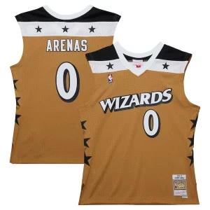 Eccezionale Gilbert Arenas Washington Wizards 2006/07 Hardwood Classics Swingman Jersey Gold