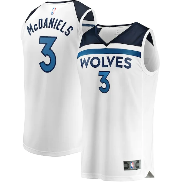 Eccezionale Jaden McDaniels Minnesota Timberwolves Youth Fast Break Replica Player Jersey Association Edition White