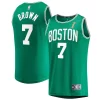 Eccezionale Jaylen Brown Boston Celtics 2024 NBA Finals Champions Fast Break Replica Player Jersey Kelly Green Icon Edition