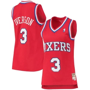 Eccezionale Meraviglioso Fascinante Allen Iverson Philadelphia 76ers Women's 2002/03 Hardwood Classics Swingman Jersey Red