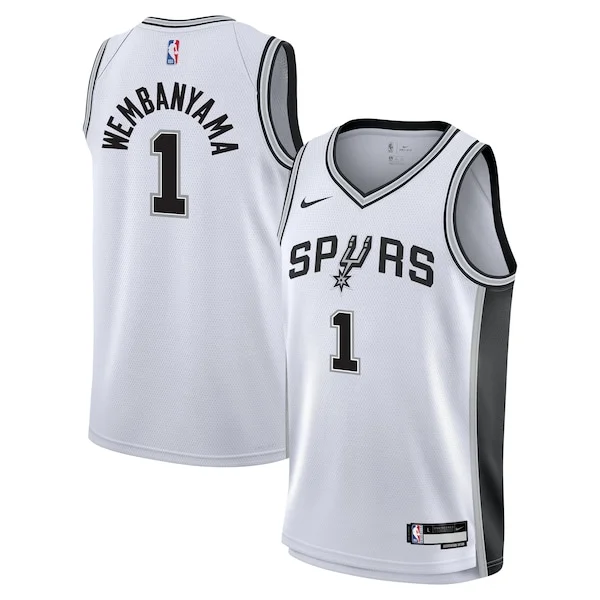 Eccezionale Prestigioso Victor Wembanyama San Antonio Spurs Nike Youth Swingman Jersey Association Edition White