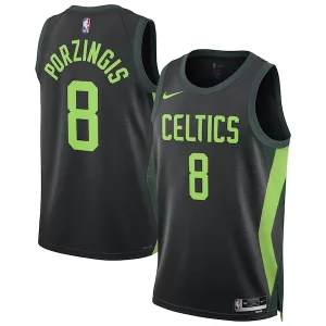 Carino Eccezionale Kristaps Porzingis Boston Celtics Nike Unisex 2024/25 Swingman Player Jersey City Edition Black
