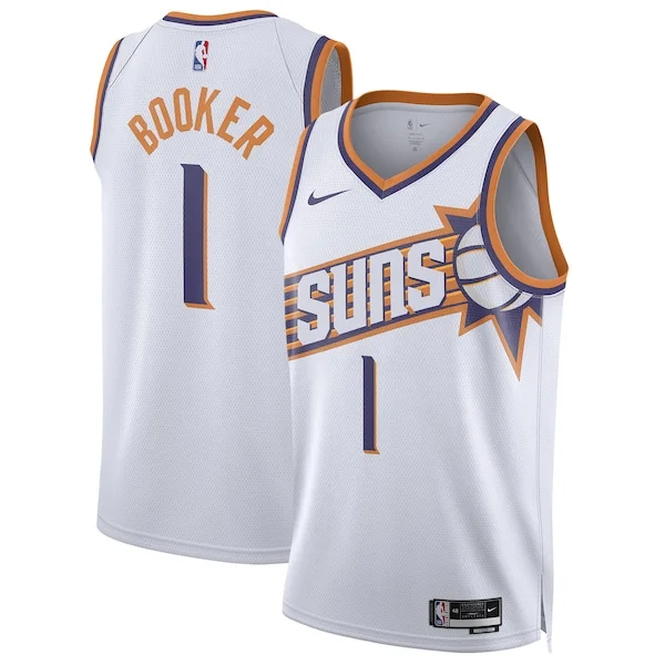 Eccezionale Resistente Devin Booker Phoenix Suns Nike Unisex Swingman Jersey Association Edition White