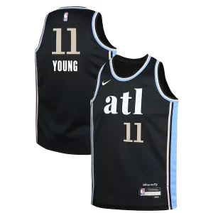 Eccezionale Trae Young Atlanta Hawks Nike Youth Swingman Replica Jersey City Edition Black