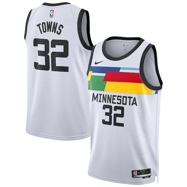 Moderno Robusto Karl Anthony Towns Minnesota Timberwolves Nike Unisex 2022/23 Swingman Jersey City Edition White