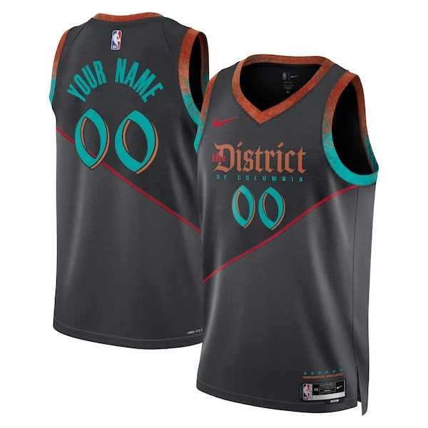 Eccezionale Washington Wizards Nike Unisex 2023/24 Custom Swingman Jersey Black City Edition