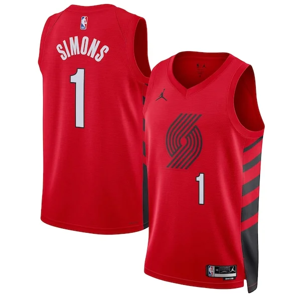 Elegante Anfernee Simons Portland Trail Blazers Jordan Brand Unisex Swingman Jersey Statement Edition Red
