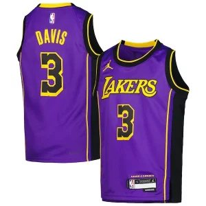 Elegante Anthony Davis Los Angeles Lakers Jordan Brand Youth Swingman Jersey Statement Edition Purple