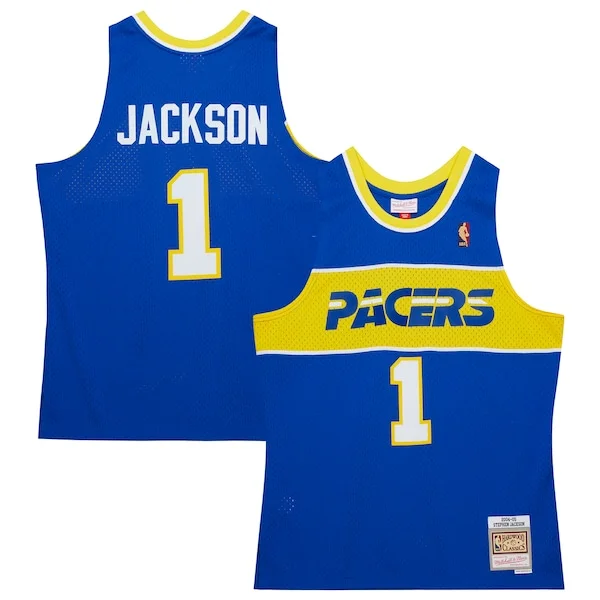 Elegante Attraente Resistente Stephen Jackson Indiana Pacers 2004/05 Hardwood Classics Swingman Jersey Royal