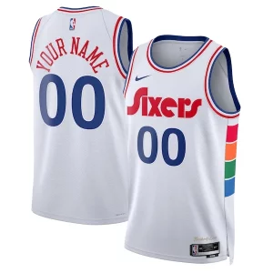 Elegante Cool Philadelphia 76ers Nike Unisex 2024/25 Custom Swingman Jersey City Edition White