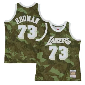 Elegante Delizioso Dennis Rodman Los Angeles Lakers Hardwood Classics 1998/99 Ghost Green Swingman Jersey Camo