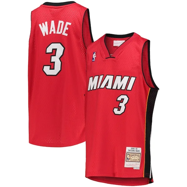 Elegante Dwyane Wade Miami Heat Youth 2005/06 Hardwood Classics Swingman Jersey Red