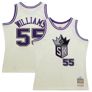 Elegante Jason Williams Sacramento Kings Chainstitch Swingman Jersey Cream