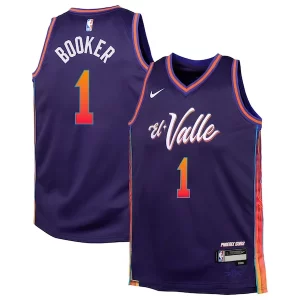 Elegante Ottimo Bellissimo Devin Booker Phoenix Suns Nike Youth Swingman Replica Jersey City Edition Purple