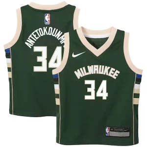 Elegante Robusto Duraturo Giannis Antetokounmpo Milwaukee Bucks Nike Preschool Swingman Player Jersey Icon Edition Hunter Green