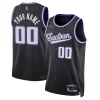 Elegante Sacramento Kings Nike 2021/22 Swingman Custom Jersey City Edition Black