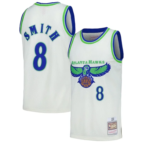 Elegante Steve Smith Atlanta Hawks Chainstitch Swingman Jersey Cream