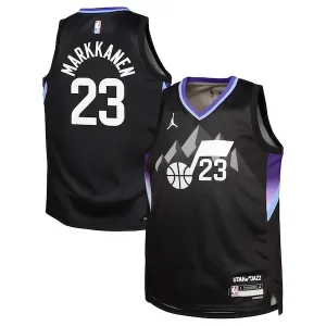 Elegante Trendy Lauri Markkanen Utah Jazz Jordan Brand Youth Swingman Jersey Statement Edition Black